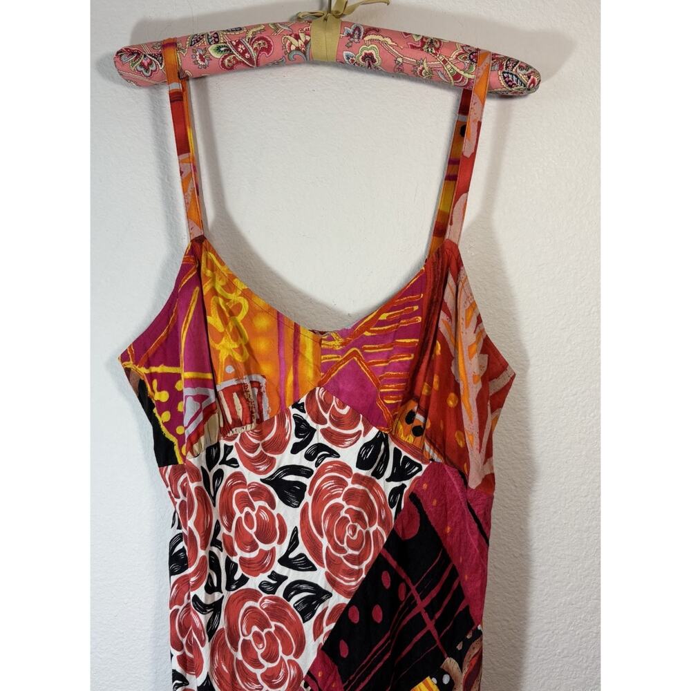 Jams World Sz XL Vintage Asymmetrical Patchwork Sundress VacationW312-OCDR